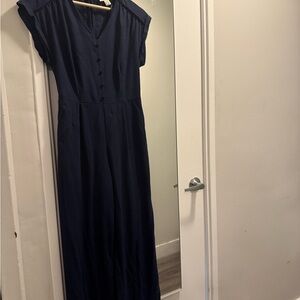 Monteau Navy Button Romper